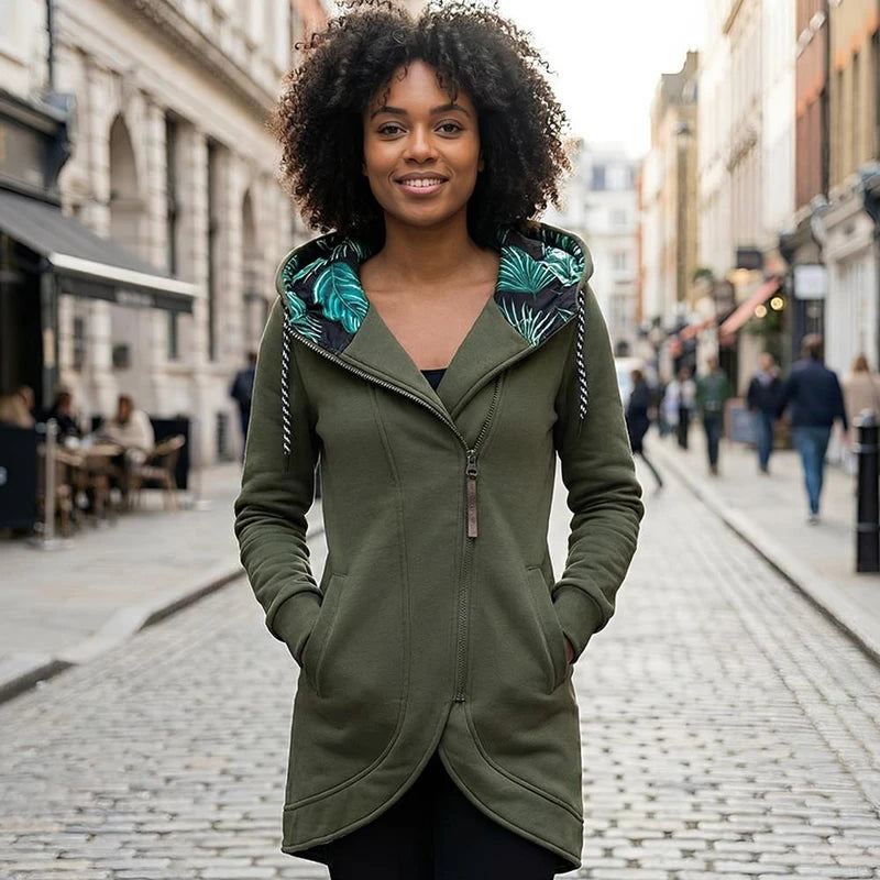 AZASEA – Manteau d'hiver à capuche avec fermeture zippée
