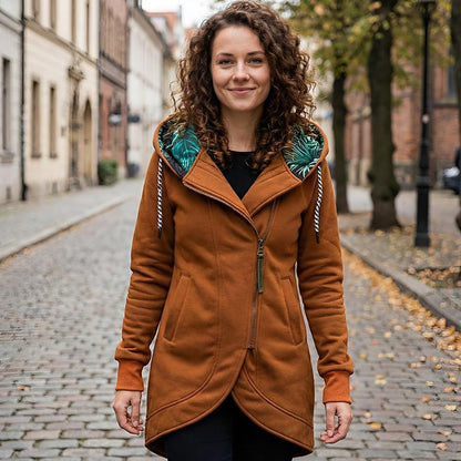 AZASEA – Manteau d'hiver à capuche avec fermeture zippée
