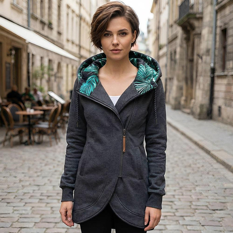 AZASEA – Manteau d'hiver à capuche avec fermeture zippée