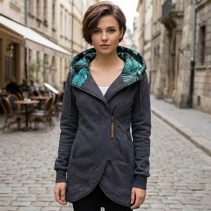 AZASEA – Manteau d'hiver à capuche avec fermeture zippée